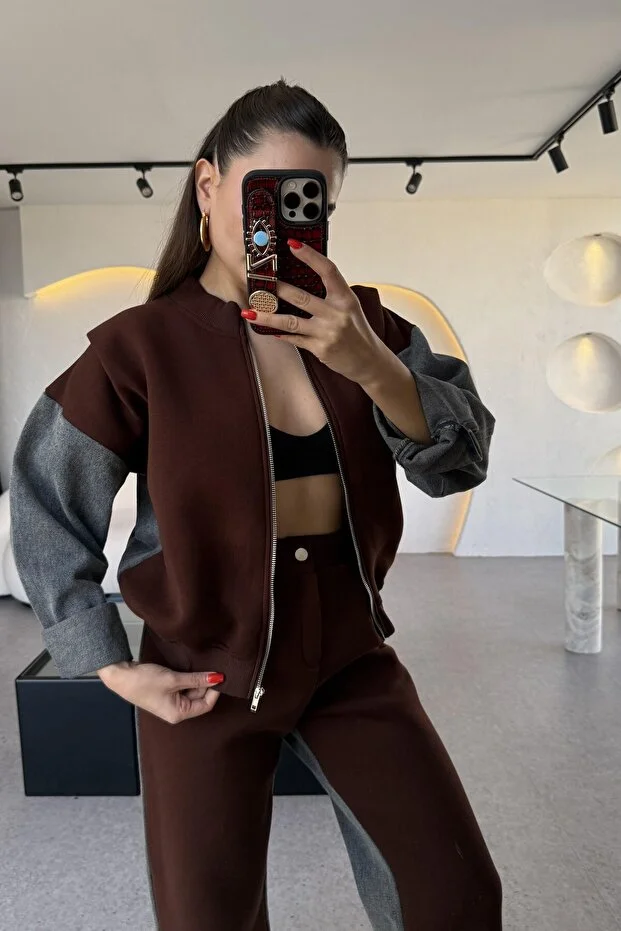 Pilise Penyeli Denim Garnili Takım